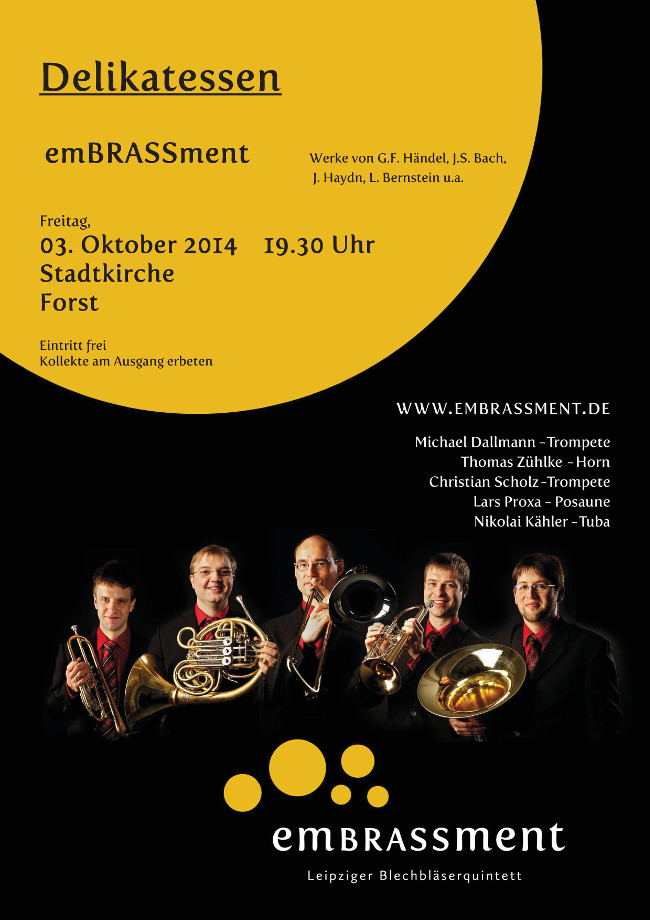 Das Bläserquintett emBRASSment