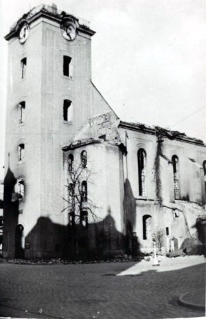 Stadtkirche Forst um 1945