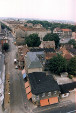 Blick vom Kirchturm der Forster Stadtkirche in die Cottbuser Straße 1992