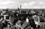 Blick vom Turm der Forster Stadtkirche in Richtung Wasserturm vor 1945