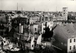 Blick vom Turm der Feuerwehr über das zerstörte Forst 1945