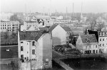 Blick zum Lindenplatz und Gerberstraße vom Turm um 1950